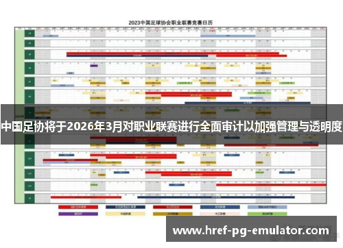 中国足协将于2026年3月对职业联赛进行全面审计以加强管理与透明度